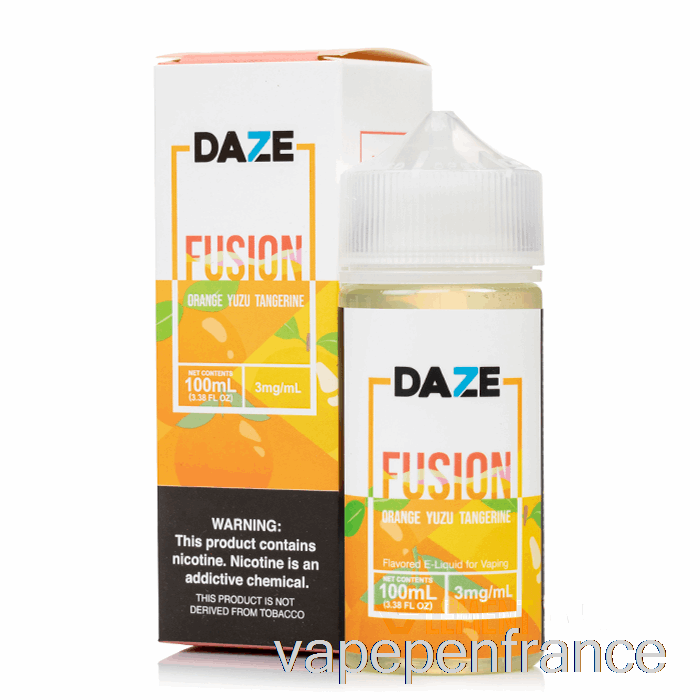 Orange Yuzu Mandarine - 7 Daze Fusion - Stylo Vape 100 Ml 0 Mg